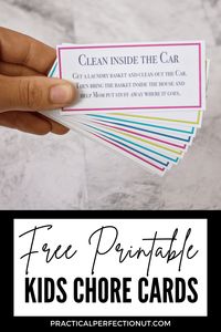 The Best Kids Chore Chart Cards + A Free Printable - Practical Perfection