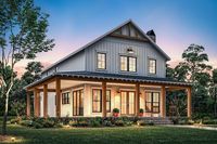 Plan 51946HZ: 4 Bed Two Story Barndominium Style Farmhouse Plan With Large Loft