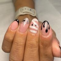 I’m obsessed with the Halloween nails right now 👻 India’s nail art is just the CUTEST!! She makes spooky chic. #nails #halloweennails… | Instagram