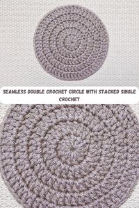 Seamless Double Crochet Circle With Stacked Single Crochet  #crochetcircle #seamlesscrochet #stackedsinglecrochet #rajiscrafthobby