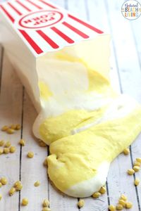 Popcorn Slime Craft #ArtsAndCrafts #KidCrafts #Crafts #DIY #Movies #Circus #Carnival