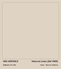 HEX #DFD3C3 Natural Linen (SW 9109) Paint Sherwin Williams - Color Code