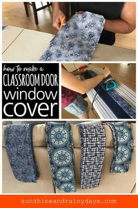 Looking for an easier way to cover that classroom door window? This magnetic classroom door window covering is a breeze to make and easy to use too! Window Cover For Classroom Door | Classroom Door Window Curtain | Classroom Door Window Cover DIY | #classroomdoor #teacher #classroomdoorcover