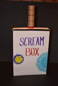 A Scream Box is a fun and effective way to vent some of those intense emotions that build up inside like anger, fear and stress.