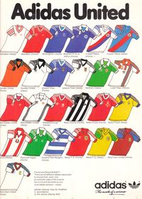 Adidas replica football shirt advert from late 1970s