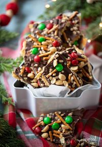 Chocolate Peanut Pretzel Toffee Bark