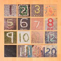 A non-slip carpet-type alternative to our Creative STAR spot  numbers. Encourage children to sort and arrange the numbers in  different ways. Also good for using as number spots to sit on. The  images promote discussion beyond maths.  20cm square. Non slip material suitable for outdoor.