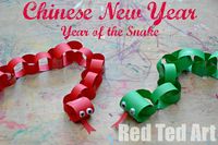 Chinese New Year crafts for kids - year of the Snake