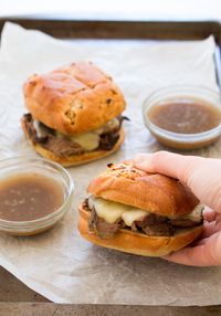 Slow Cooker French Dip Sandwiches