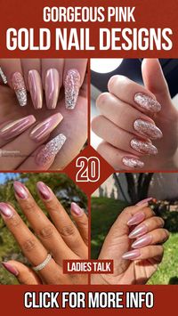 Elevate your manicure with these 20 gorgeous pink gold nail designs! Perfect for any occasion, these stunning styles will add a touch of elegance to your look. Get inspired and try these trendy nail art ideas for a stylish finish! #NailDesigns #PinkGoldNails #NailArt #StylishLooks #ManicureInspo