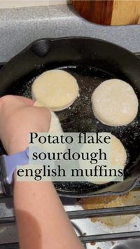 This recipe will explain the details of making the perfect english muffins using your potato flake sourdough starter. It's so simple, you'll wonder why you haven't tried it before!