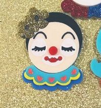 Baccurelli Circus Flower Hair Happy Clown Brooch