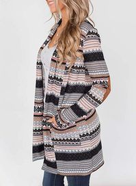 SIMILAR - Long Pattern Cardigan