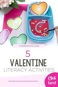 Are you looking for Valentine’s Day theme ideas for preschool? These hands-on preschool activities incorporate letter identification, letter formation, initial sounds, and rhyming words into your Valentine’s Day literacy centers for preschool. All of these Valentine’s literacy activities are perfectly suited for preschoolers, PreK, and kindergarteners to learn through play! Check out these literacy activities plus get free Valentine’s Day weekly lesson plans!