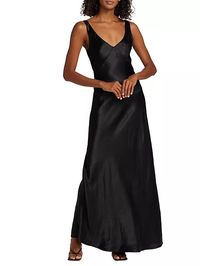 Shop Vince V-Neck Maxi Slip Dress | Saks Fifth Avenue