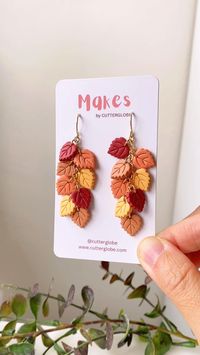 autumn clay handmade jewelry diy clay cutters studs