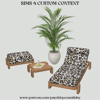 the sims 4 custom content cc furniture decorative plant comfort outdoor poolside ottoman lounger