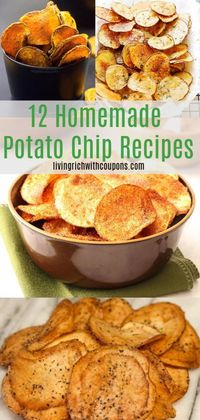 Homemade Potato Chips are so delicious and these 12 recipes will up your homemade chip game! Amazing side dish for lunch or dinner.