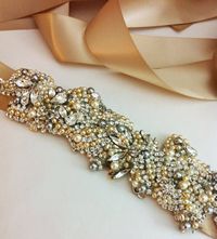 Crystal Bridal Belt- Vintage Wedding- Swarovski Crystal Bridal Sash- One-of-a-Kind Hand-Beaded -Vintage Glamour