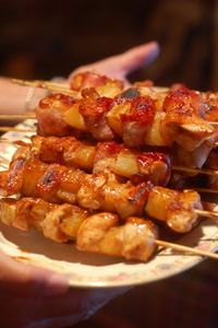 Teriyaki chicken/bacon/pineapple skewers