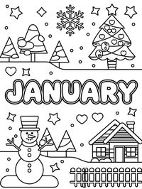 Top 30+ Free January Coloring Pages to Download 🎨🎆 - Coloringpagesforkids.net