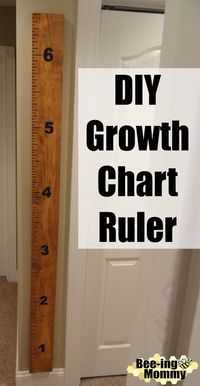 DIY wood growth chart ruler for under $15, great for measuring kids growth