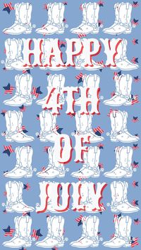 Fourth of July inspired Cowgirl Boots Trendy Western Aesthetic, iPhone Wallpapers, cute, red, white, and blue, mood, 2022, white, vibes, happy fourth of july, july, independence day, cute, aesthetic wallpaper