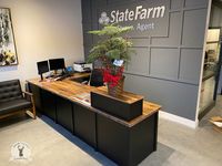 "This handmade reception desk is STUNNING!  It's an eye-catching welcome to customers and visitors as they enter the lobby of your business.  The beauty of the wood top is impossible to capture in a photo or describe in words.  It's made from reclaimed barnwood, milled to 1-1/2\" thickness with its remarkable character carefully preserved through our finishing process.  It is truly a remarkable piece of furniture-built to last forever.  It has 2\" welded steel legs connected by solid steel panel