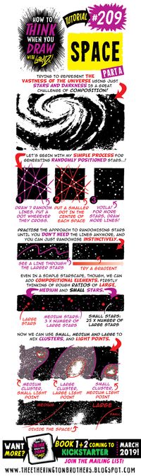 The Etherington Brothers: How to THINK when you draw SPACE tutorial #LEARNUARY day TWENTY-SEVEN!