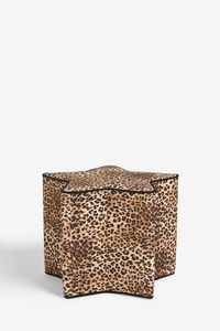 Rockett St George Leopard Love Velvet Star Stool