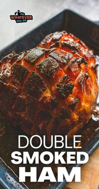 My Traeger Smoked Ham is going to feed your whole family for days and the easy maple glaze goes on at the end. This simple ham recipe is double-smoked to bring out all the best flavors of your favorite cut of pork.