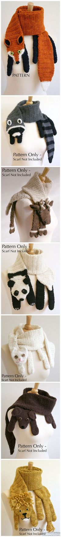 Crochet Animal Scarves Free Patterns Included | The WHOot