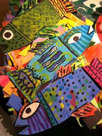 PAINTED PAPER: Getting ready for a new school year….. A school of fish