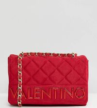 Valentino by Mario Valentino Suedette Shoulder Bag With Chain Strap