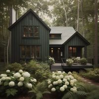 Green Cottage in the Woods