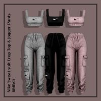 [RIMINGS] Nike Sweat suit Crop Top & Jogger Pants | Patreon