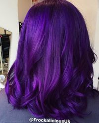 We're massive fans of #PurpleHair over here at Frockalicious HQ. Even after 8 weeks her colour was still as bright as the day we did it. Using @affinageprofessional and @olaplexuk to lift and refreshing the roots with semi-permanent @affinageprofessional #hairstylist #olaplex #lincoln #hairgoals #video #hairvideo #pretty #colorist purple dark deep bright hair hairstyle colour dye dynamics affinage olaplex