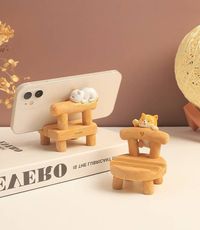 Cute Stool Phone Stand, Desktop Cell Phone Stand, Mobile Phone Holder, Smartphone Holder & Stand, Phone Holder for Desk, Desk Decoration 🌸Universal phone stand also a cute desk decoration 🌸There is a cute animal on each cell phone stand 🌸Stability and portability It can release your hands, and it help reduce your arm and neck stress. It's small that will not occupy too many space, and it's durable and sturdy, so it can hold your cellphone without risks of tipping or shaking.