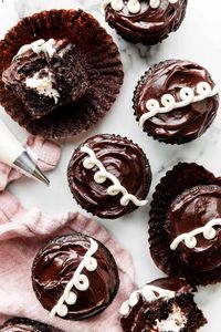 Cream-Filled Chocolate Cupcakes