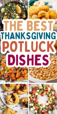 Easy Thanksgiving potluck ideas! The best food to bring to thanksgiving, including fall appetizers, make ahead side dishes, entrees, and quick easy desserts for a crowd. Thanksgiving dishes to bring potlucks, make ahead thanksgiving dishes, potluck thanksgiving ideas, thanksgiving potluck food list, thanksgiving potluck ideas for work, what to bring to thanksgiving potluck food, potluck thanksgiving recipes, thanksgiving potluck ideas crock pots, potluck friendsgiving food ideas, holiday potluck