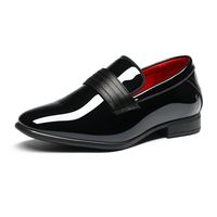 About this item Smooth Upper: Elevate your young gentleman's style with these exquisite loafers, available in sleek patent PU leather or velvet upper, guaranteeing each step exudes sophistication. Slip-On Design: Welcome effortless elegance with these convenient slip-on loafers, allowing your child to slide into comfort and saving precious time for creating valuable memories. Resilient TPR Outsole: Made to last, these dress loafers showcase a flexible and resilient TPR outsole, delivering stability and slip resistance. Soft & Padded Insole: Envelop your child's feet in the gentle embrace of a cushioned PU-covered cotton insole and experience all-day comfort, transforming every stride into pure delight. Versatile & Stylish: Style your little gentleman with these slip-on loafers, flawlessly