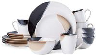 Amazon.com | Gourmet Basics by Mikasa Caden 16-Piece Dinnerware Set, Service for 4 -, Assorted: Dinnerware Sets