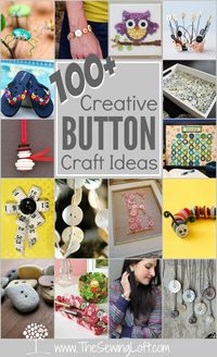 Grab your button jar because this mega list of creatively cool 100+ Button Projects will keep you inspired to use up every last one! The Sewing Loft