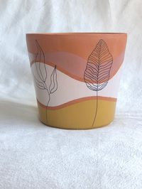 Leaves plant pot | Etsy