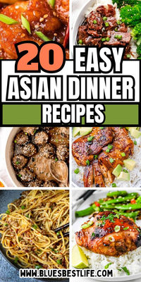 These quick and easy Asian dinner recipes are perfect meals for busy weeknights.  Choose from delicious chicken or beef stir fries, General Tso shrimp or teriyaki chicken wings.  This simple Asian dinners are full of flavor.