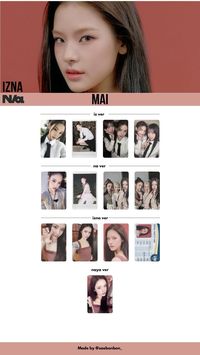 Mai izna n/a photocards template