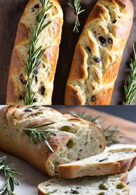 🍞 Try this delicious Olive and Rosemary Artisan French Bread recipe! Perfectly crusty outside, soft inside, infused with the flavors of olives and rosemary. Easy to make with just a few simple ingredients. Serve it warm with your favorite dishes for a delightful mealtime experience! # myskinnyrecipes #artisanbread #homemadebread #olive #rosemary 🌿