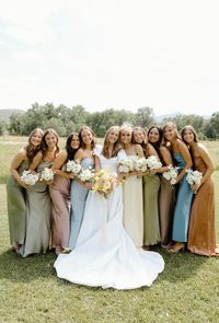 #wedding #bridesmaids #colorado #mountains #wildflower #earthy