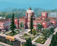 Here is a recreation of Blackwell Academy from Life is Strange on the Sims 4. No CC was used. Fully functional!