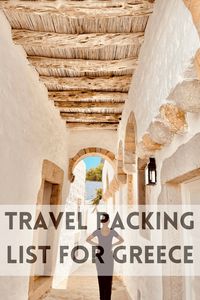 I've visited Greece over 20 times, and I am sharing my 17 most unexpected, MUST HAVE items for your Travel Packing List for Greece!